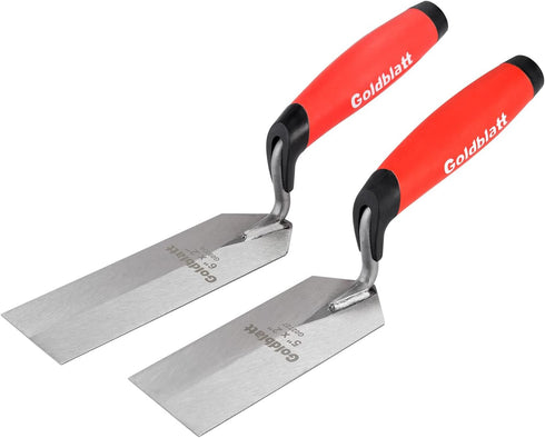 Goldblatt Industries Margin Trowel set, 6"X2" & 5"X2", Professional Masonry Flooring Tool for Concrete, Cement, Tile...