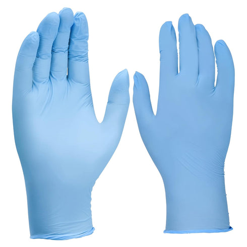 Disposable Nitrile Exam Gloves, 3-mil, Blue, Nitrile Gloves Disposable Latex Free, Medical Gloves, Cleaning Gloves, Food-Safe Rubber Gloves, Powde...