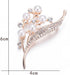 Women's Flower Brooch Pin Pearl Diamond Breastpin for Wedding/Banquet/Bouquet...