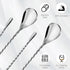 8 PCS 12 Inch Bar Spoon Stainless Steel Spiral Pattern Bar Long Spoon Drink Stirrers Cocktail Spoon, Mixing Spoons Stir Sticks for Coffee Bar Acce...