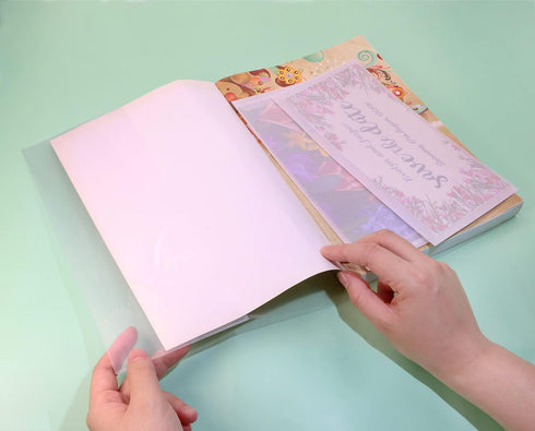 6pcs Clear Exercise Book Covers for School Books Waterproof Plastic Sleeves Multiple Colors Book Case (10.4x7.4?16K)......
