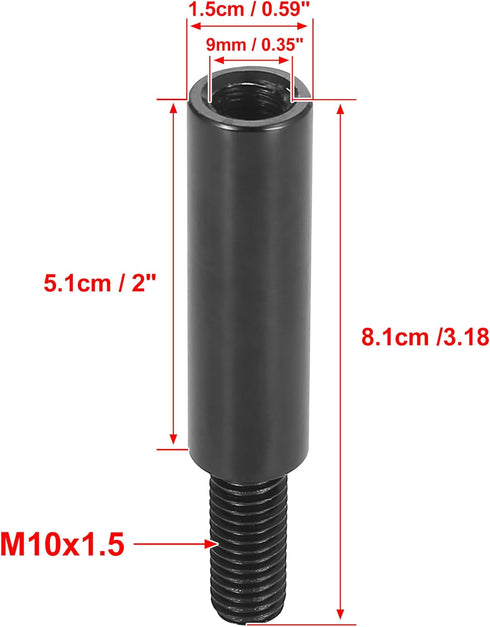 X AUTOHAUX 2" Car Gear Shift Knob Extender Extension Lever for Honda Civic Black M10X1.5...