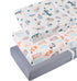 Changing Pad Cover Set 3 Pack Jersey Knit Ultra Soft for Baby Boys Girls Elephant Tiger/Fox/Grey...