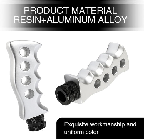 1 PC Car Shift Knob Protective Cover with Adapters, Anti-Slip Waterproof Metal Vehicle Gear Lever Decoration, Universal Manual Automotive Shift Kn...