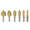 uxcell Countersink Drill Bit Set 6mm 8mm 9mm 12mm 16mm 19mm Dia 1/4” Hex Shank 90 Degree 5 Flute Chamfer Tool for Woodworking Titanium Plating HSS...