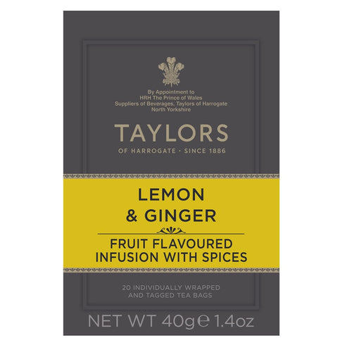 Taylors of Harrogate Lemon & Ginger Herbal Tea, 20 Count...