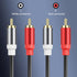 2RCA Video Extension Cable 2RCA Male to 2RCA Male Short Subwoofer Cable 2RCA to 2RCA Cable Stereo Audio Cable RCA to RCA Short Cable for HDTV Syst...