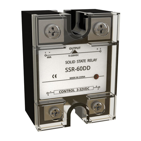 Solid State Module Relay 60A DC to DC Control,3-32VDC/5-220VDC,SSR Series Solid State Relays...