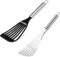 Tenta Kitchen Utensils & Gadget Tool Set Stainless Steel Metal Slotted Spatula,Nylon Fish Egg Spatulas Nonstick Turner, Wide Flate Slotted Spatula...