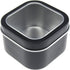 6-Pack 8oz Empty Square Metal Tins with Clear Window for Candle Making, Candies, Gifts & Treasures, Black...