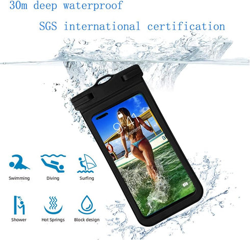 Waterproof Pouch Cell Phone Dry Bag Case for Samsung Galaxy Note 20 Ultra S22 Ultra S20 A03s A01 A13 A21 A12 A32 A42 A52 A51 A71 5G, iPhone 13 12 ...