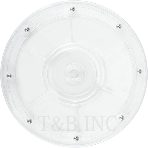 TamBee 8 inch Lazy Susan Turntable Organizer White Acrylic for Spice Rack Table Cake Kitchen Pantry Decorating...