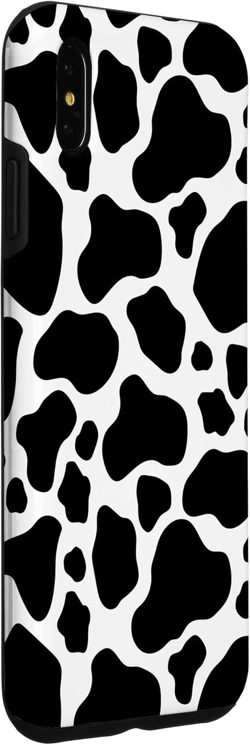 iPhone XS Max Case, Fun Black and White Cow Phone Case - Cow Print Phone Case...