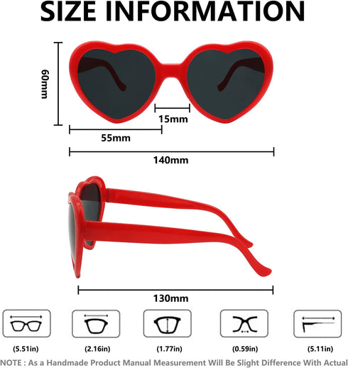 Heart Shaped Sunglasses For Women,Trendy Heart Glasses Cute Retro Sun Glasses Taylor Cupid Party...
