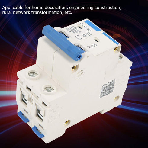 DZ47-63 RCCB Circuit Breaker Double Pole Residual Current Circuit Breaker 32A 220/380V, for Home Decoration, Engineering Construction, Network Tra...