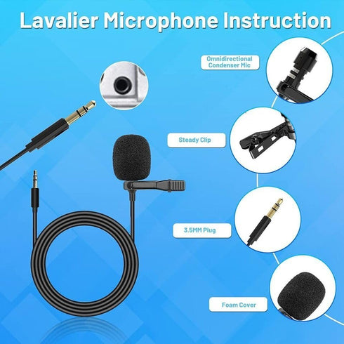 Mic 3.5mm External Microphone Assembly for Car Vehicle Head Unit Bluetooth Enabled Audio Stereo Radio Receiver GPS DVD with 3m Cable Plug and Play...