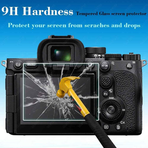 Screen Protector for Sony Alpha A7R V 7R V A7RV Camera & Hot Shoe Cover, 0.3mm 9H Hardness Tempered Glass Cover Anti-Scrach Anti-Fingerprint Anti-...
