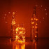 YKB 6 Pack Orange Fairy String Lights Battery Operated Fairy Lights Starry String Lights on 3.3ft/1m Silvery Copper Wire DIY Christmas Decoration ...