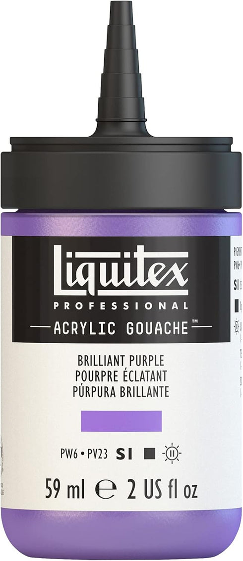 Liquitex Professional Acrylic Gouache, 2-oz (59ml) Bottle, Brilliant Purple...