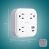 Philips 3-Outlet Surge Outlet Extender with USB, 1 USB-A, 1 USB-C, 12W, 980J, White - SPP9393W/37...