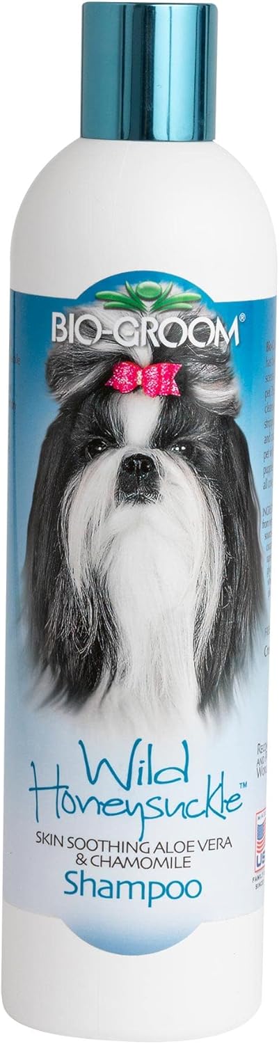 Bio-groom Wild Honeysuckle Dog Shampoo – Natural Scent Pet Shampoo, Aloe Vera, Chamomile, Cat & Dog Bathing Supplies, Puppy Wash, Cruelty-Free, Ma...