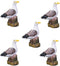 5Pcs Sea Bird Seagull Stand Stump Miniature Fairy Garden Home Houses Decoration Craft Micro Landscaping Decor DIY Accessories, Outdoor Statues, Ga...