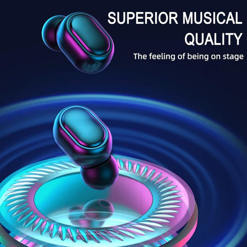 Wireless Earbuds, Bluetooth 5.3 Headphones HiFi Deep Bass with Mic ,120H Playtime LED Display ,IPX7 Waterproof Button Control True Wireless Earpho...