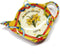 Royal Tara Welsh Daffodil Teabag Holder - Irish Tea Bag Coaster Wales Teapot Shaped Resting Caddy Saucer (H8.5cm, W11.5cm, Red, Yellow, Green)...