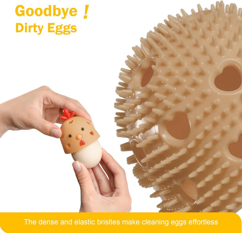 Fresh Egg Brush Cleaner,1pcs Maillard Wind Color Egg Cleaner for Fresh Eggs,Egg Washer for Fresh Eggs,Cleaning Tools for Egg Washer...
