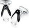 HONEY BEAR Penguin Cufflinks for Mens Business Wedding Gift Black and White...