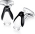 HONEY BEAR Penguin Cufflinks for Mens Business Wedding Gift Black and White...