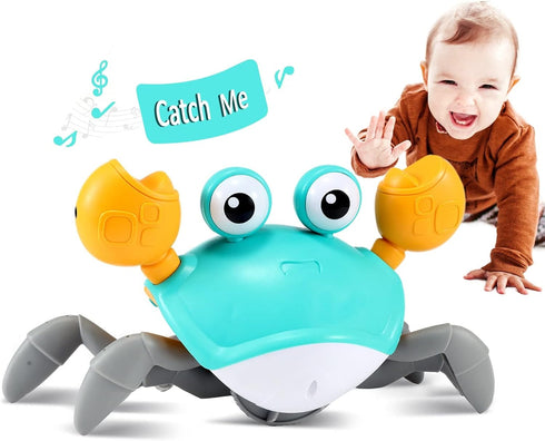control future Crawling Crab Baby Toy - Infant Tummy Time Toys 3 4 5 6 7 8 9 10 11 12 Babies Boy 3-6 6-12 Learning Crawl 9-12 12-18 Walking Toddle...