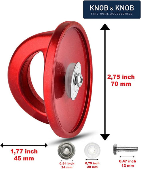 Universal Pot Lid Red Knob Compatible with Crockpot Lids, Pan Lid Replacement Handle, Heat Resistant Pot Knob for Glass, Steel Lids, Easy Grip Lid...