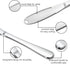 6PCS Silver Butter Knives Set, Highly Mirror-Polished Butter knife Spreader, Stainless Steel Spreader Knife, Butter Slicer, Serrated Butter Cutter...