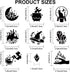 9 Styles Magic Theme Stencils 11.8×11.8inch Reusable Magic Witch Divination Stencil with Paint Brush Devil's Eye Witch Hat Moon Crystal Bottles Dr...