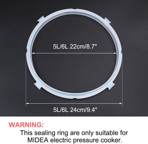 uxcell Silicone Gasket Sealing Ring for Electric Cookers, Sealing Ring Inner Diameter - 8.7 Inch, Fits 5/6 QT Models, Set of 2...