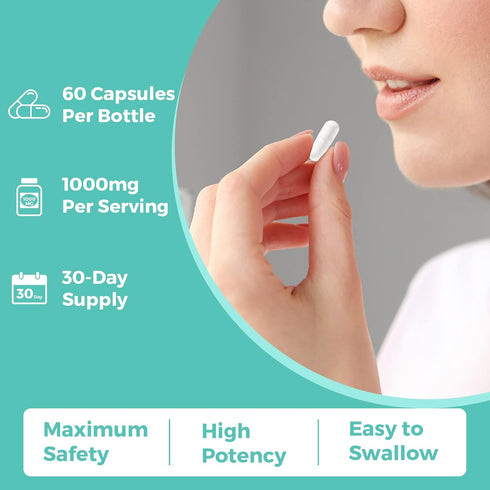 TUDCA Bile Salts Supplement 1000mg - 60 Veggie Capsules,Liver Support Supplement for Detox Cleanse,Gelatin Free...
