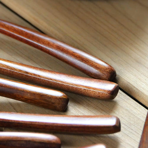 Forks,Wooden Forks, AOOSY 6 Pieces Eco-friendly Japanese Wood Salad Dinner Forks Wooden Forks Set Reusable Handmade Natural Wood Flatware Set for ...