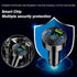2Pcs Car Charger 66W Super Fast Charging with USB C&QC 3.0(Voltmeter&LED Lights) Universal Quick Charge for 12-24V Car Cigarette Lighter Plug,Comp...