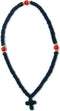 Handmade Blessed Christian Orthodox Komboskoini Prayer Rope 100 Knots Wool Pentant Black 2...