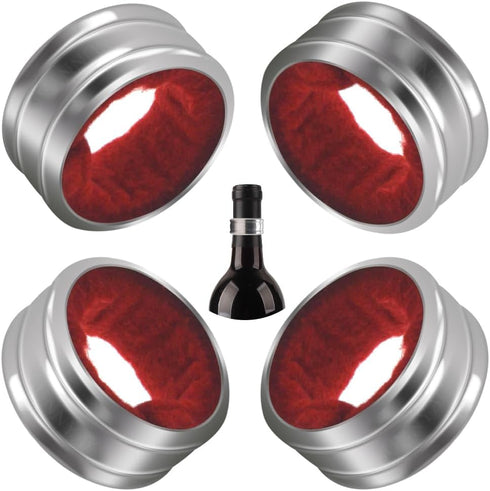Stainless Steel Wine Bottle Collars, Durable Wine Collar Drip Rings, Simple and Sleek Wine Drop Stopper with Felt, Small Handy Gadgets for Kitchen...