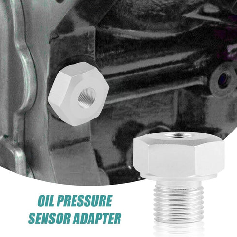 Oil Pressure Gauge Adapter, Automotive Replacement Transmission Oil Pressure Sensors, Engine Swap Oil Pressure Sensor Adapter M16 1.5 Adapter to 1...