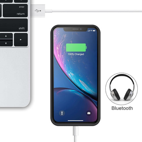 Battery Case for iPhone XR, 6800mAh Portable Charging Case for iPhone XR Rechargeable Backup External Battery Pack Extended Battery Protective Cha...