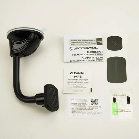 Scosche MAGWDMB MagicMount Flex Neck Suction Cup Car Phone Mount for Dashboard/Windshield, 360° Adjustable Magnetic Head, Universal Cell Phone Hol...