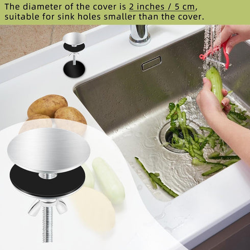Kitchen Sink Hole Cover Faucet Hole Cover Stainless Steel Plug Sealing Cover Kitchen Sink Tap Hole Plate Stopper Cover 2 Inch Blanking Metal Plug ...