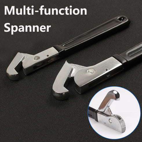 Mini Wrench 4 Inch Adjustable Plumbing Wrench Multi-Shape Adaptation Plumbing Grips Clamp Repair Hand Tool Black...