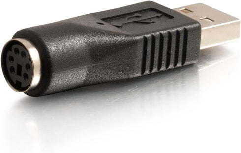 C2G Legrand USB to PS/2 Adapter, Male to Female USB to Playstation 2 Adapter to Use as USB Mouse to PS/2 Adapter, Black USB to PS/2 Keyboard Adapt...