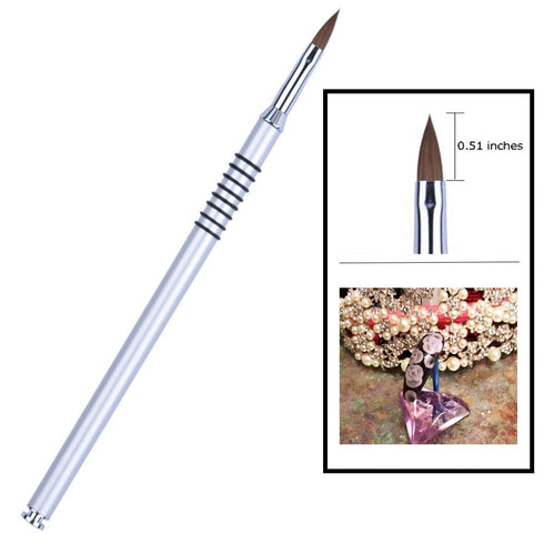 3D Nail Art Brush Pure Non-Slip Handle Acrylic Nail Art Brush Sculpture Brush for Acrylic Powder (Size 5)...