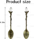AUEAR, Retro Crystal Antique Alloy Spoon Coffee Tea Spoon Dessert Mini Ice Cream Decorative Spoons Set for Home Office (5 Pack)...