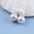 Vintage Pearl Ear Jacket Earrings Large Pearl Earrings Silver Front Back Earrings Double Side Pearl Stud Earrings Jewelry for Women and Girls...
